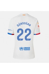 Barcelona Ilkay Gundogan #22 Jalkapallovaatteet Vieraspaita 2023-24 Lyhythihainen